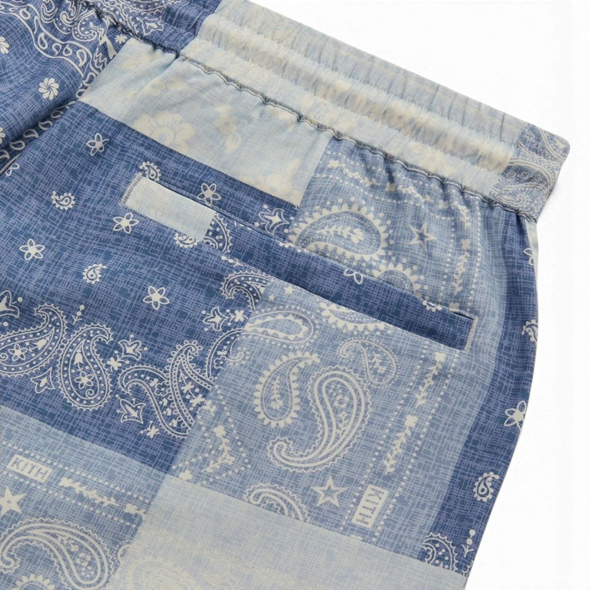 KITH- Washed Paisley Active Short Lt Indigo