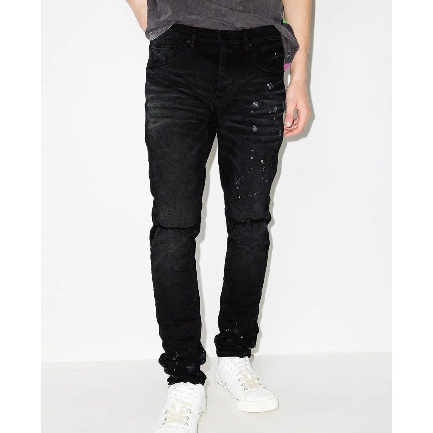 PURPLE - P001 Black Resin Knee Slit