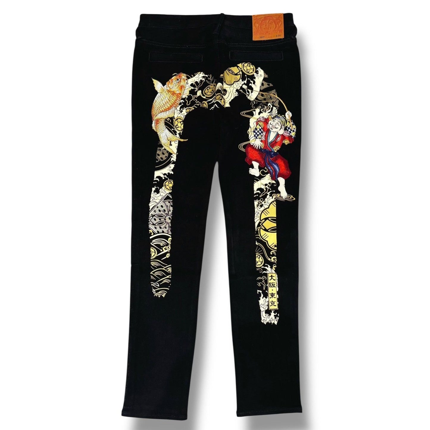 Evisu - Fisherman God of Fortune and Koi-pattern