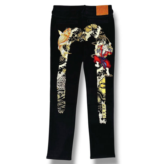 Evisu - Fisherman God of Fortune and Koi-pattern