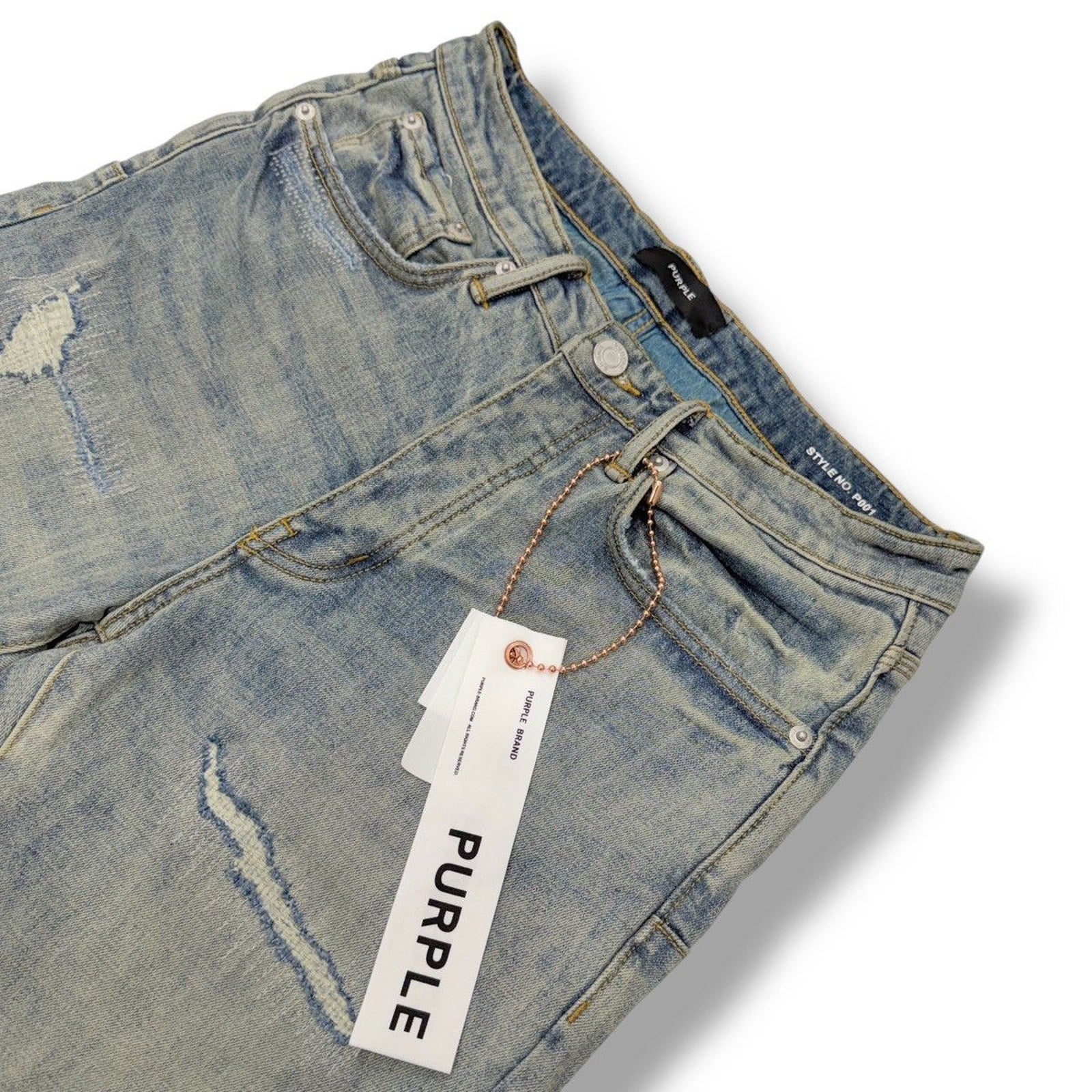 PURPLE- P001- Light Blue Vintage Repair – Streetwear Distro