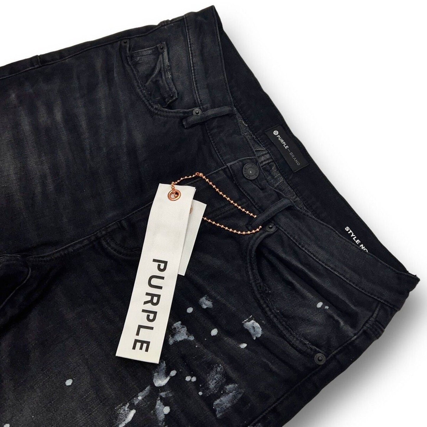 PURPLE - P001 Black Resin Knee Slit