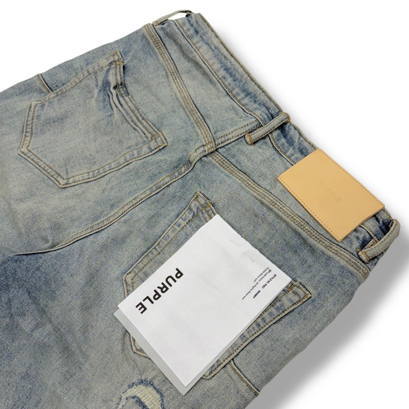PURPLE- P001- Light Blue Vintage Repair – Streetwear Distro