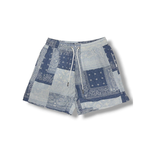 KITH- Washed Paisley Active Short Lt Indigo